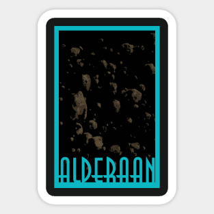 Alderaan Travel Poster Sticker